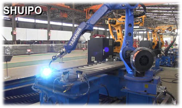 栏板生产智能工厂之智能焊接机器人